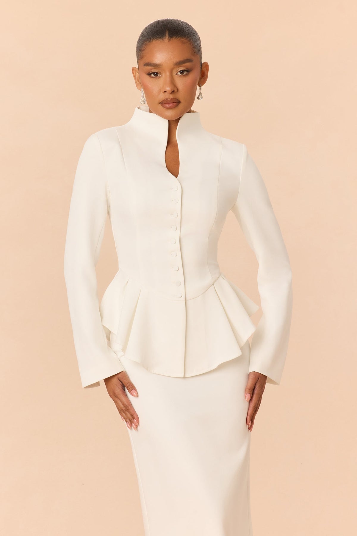 On My Level Skirt Set - Off White