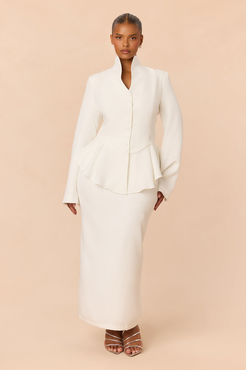 On My Level Skirt Set - Off White