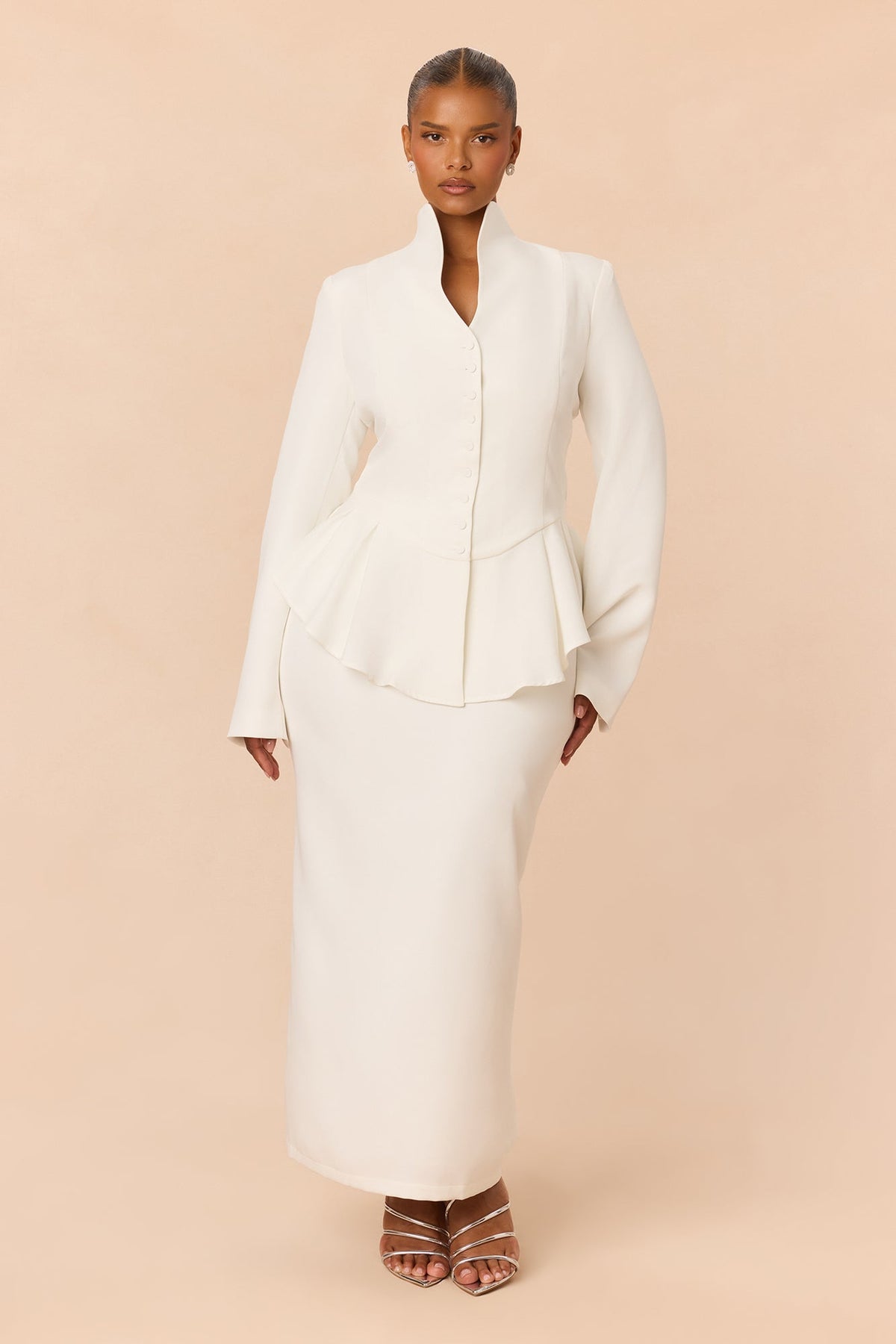 On My Level Skirt Set - Off White
