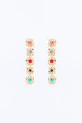 Goddess Getaway Linear Earrings - Gold/Multi