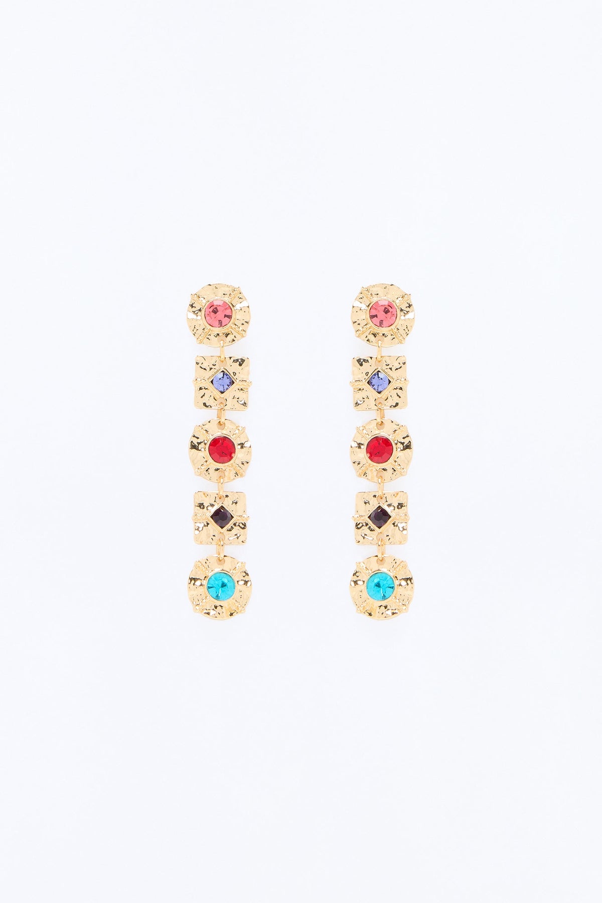 Goddess Getaway Linear Earrings - Gold/Multi