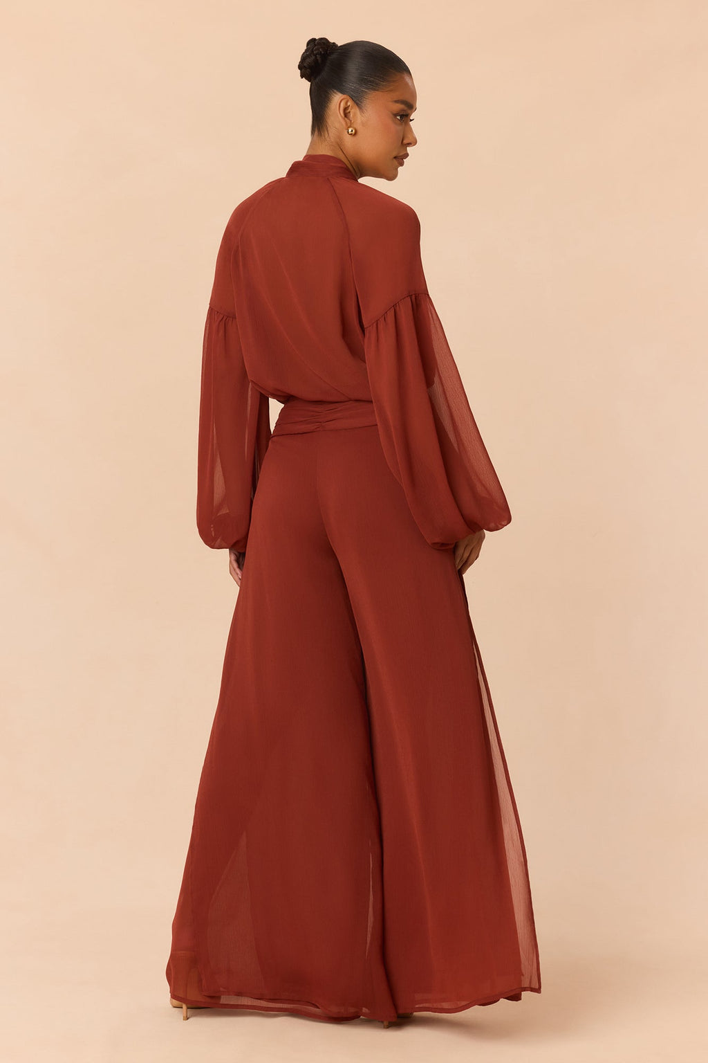 Vivienne Blouse Pant Set - Rust