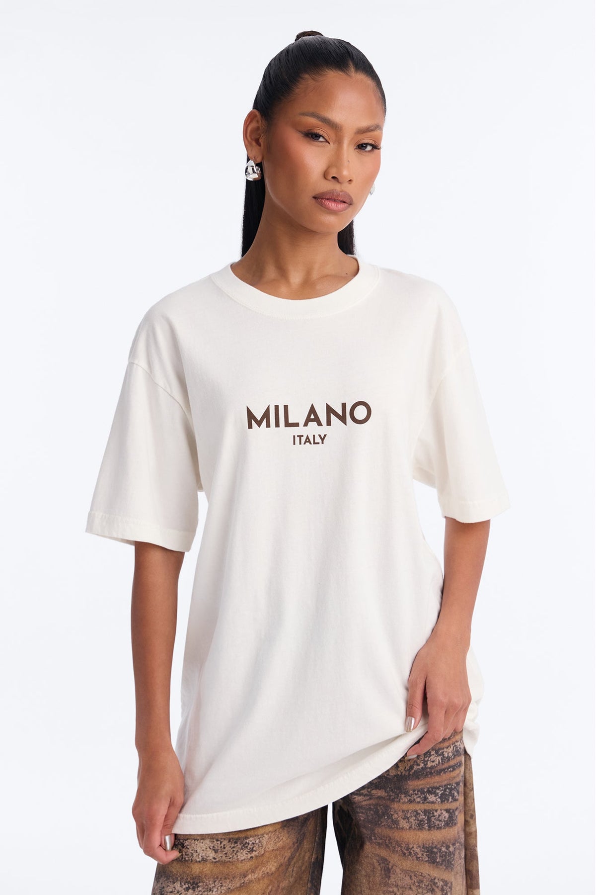 Milano Italy Washed Tee - Cream
