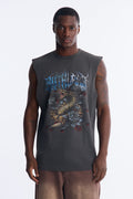 Ruthless Serpent Oversized Muscle Tank - Black