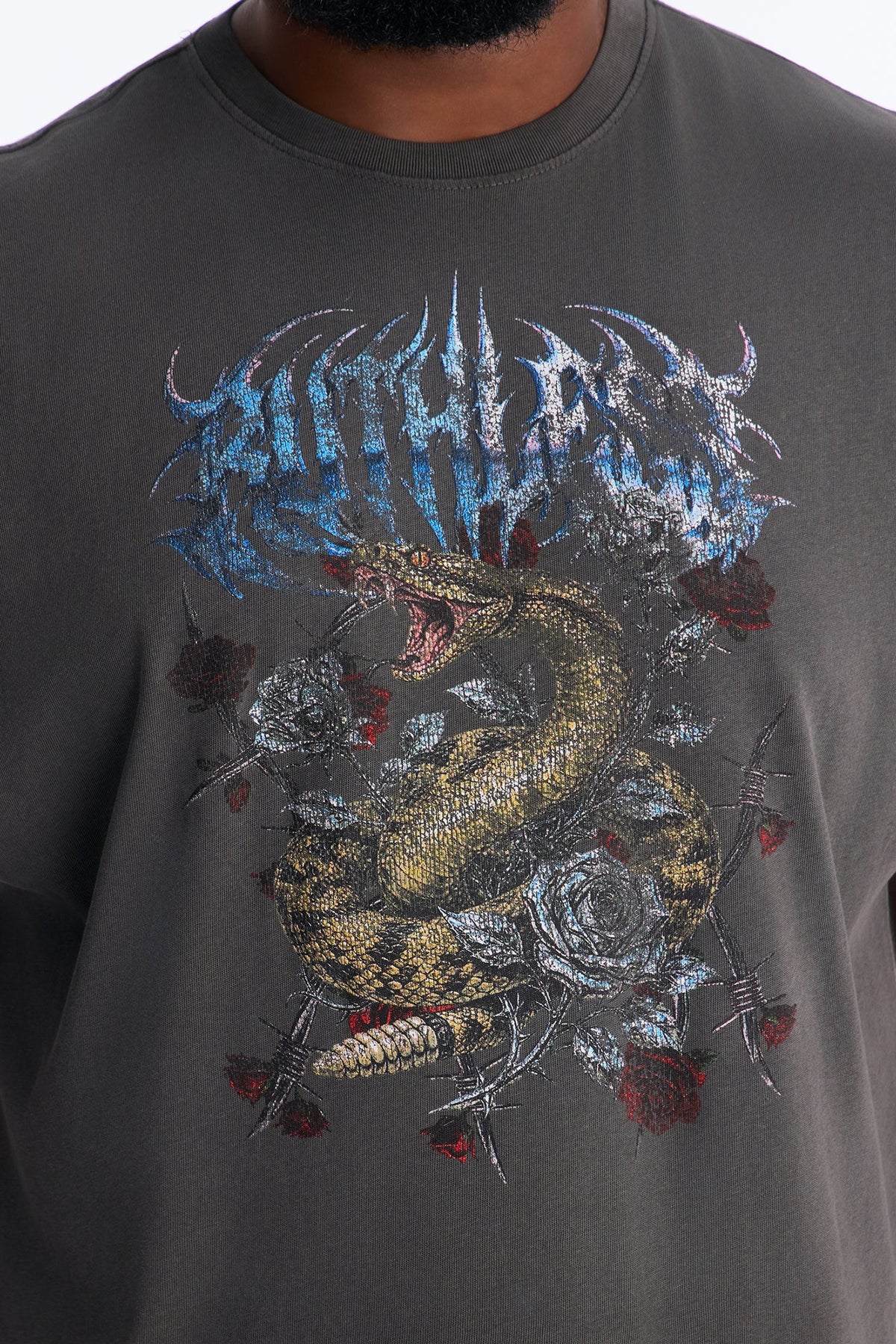 Ruthless Serpent Oversized Muscle Tank - Black