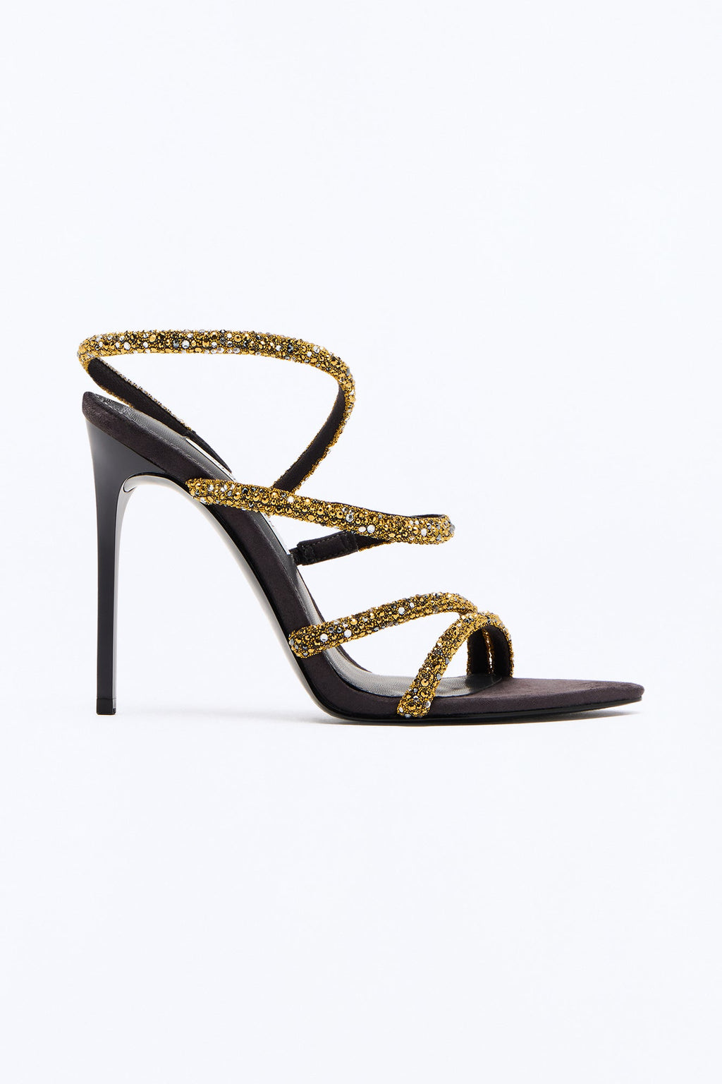 Steve Madden Sylo Rhinestone Heels - Black