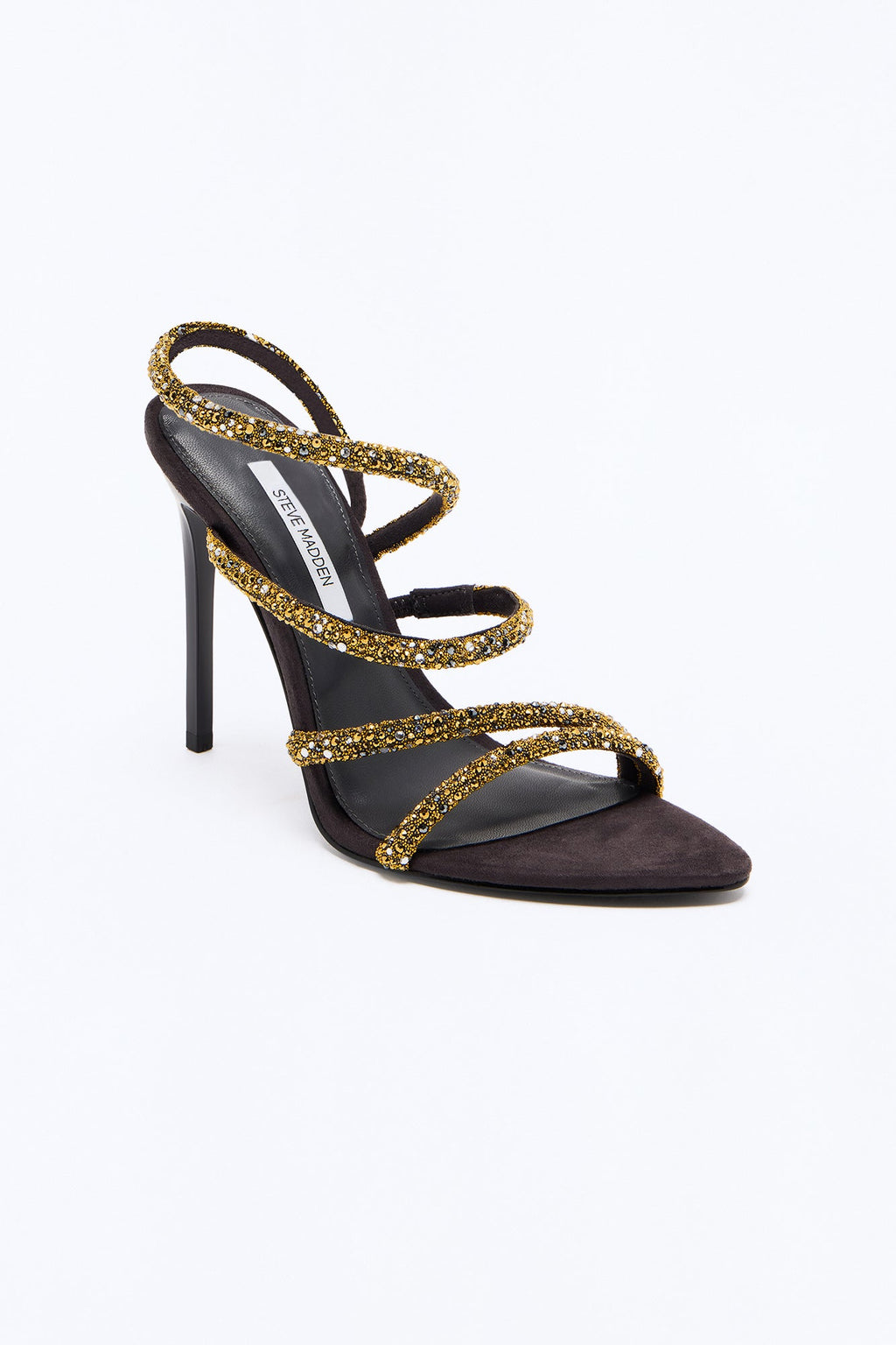 Steve Madden Sylo Rhinestone Heels - Black