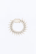 Rhinestone Spike Bracelet - Silver