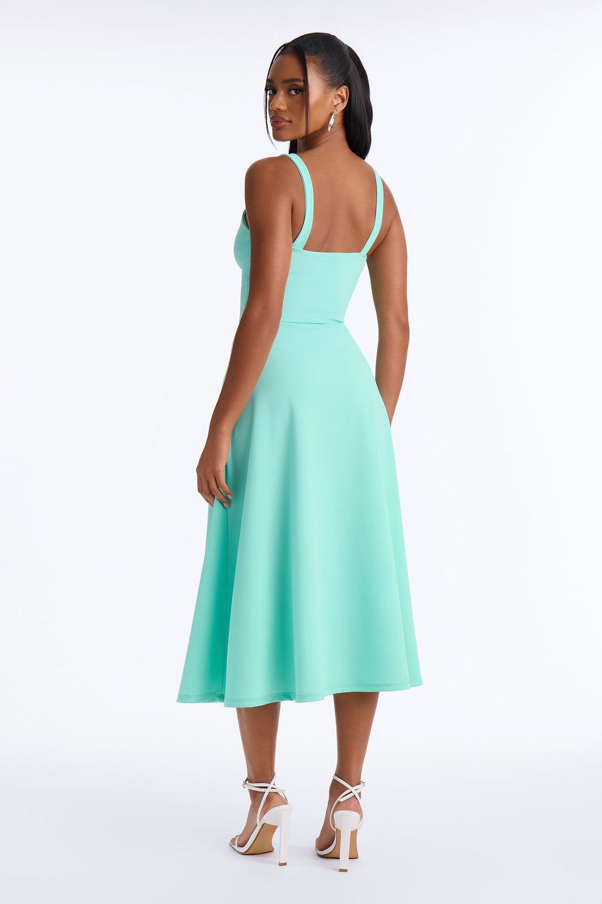 Charolette Tank Strap Midi Dress - Turquoise