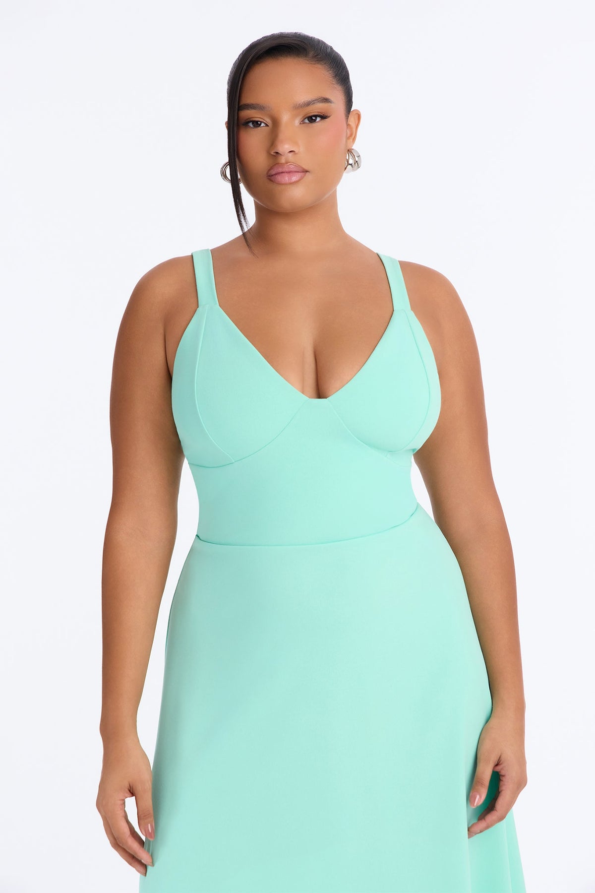 Charolette Tank Strap Midi Dress - Turquoise