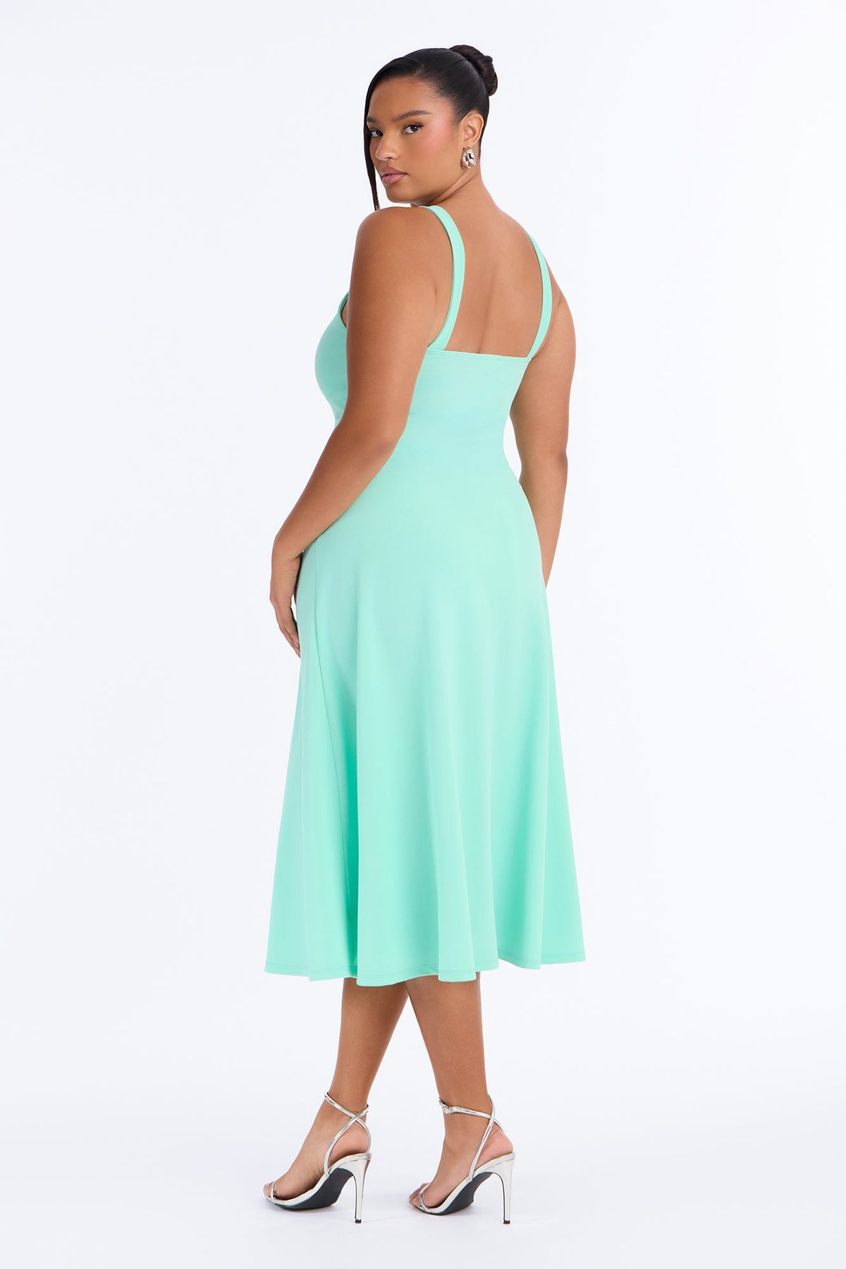 Charolette Tank Strap Midi Dress - Turquoise
