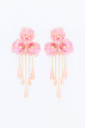 Everything I Am Drop Earrings - Gold/Pink