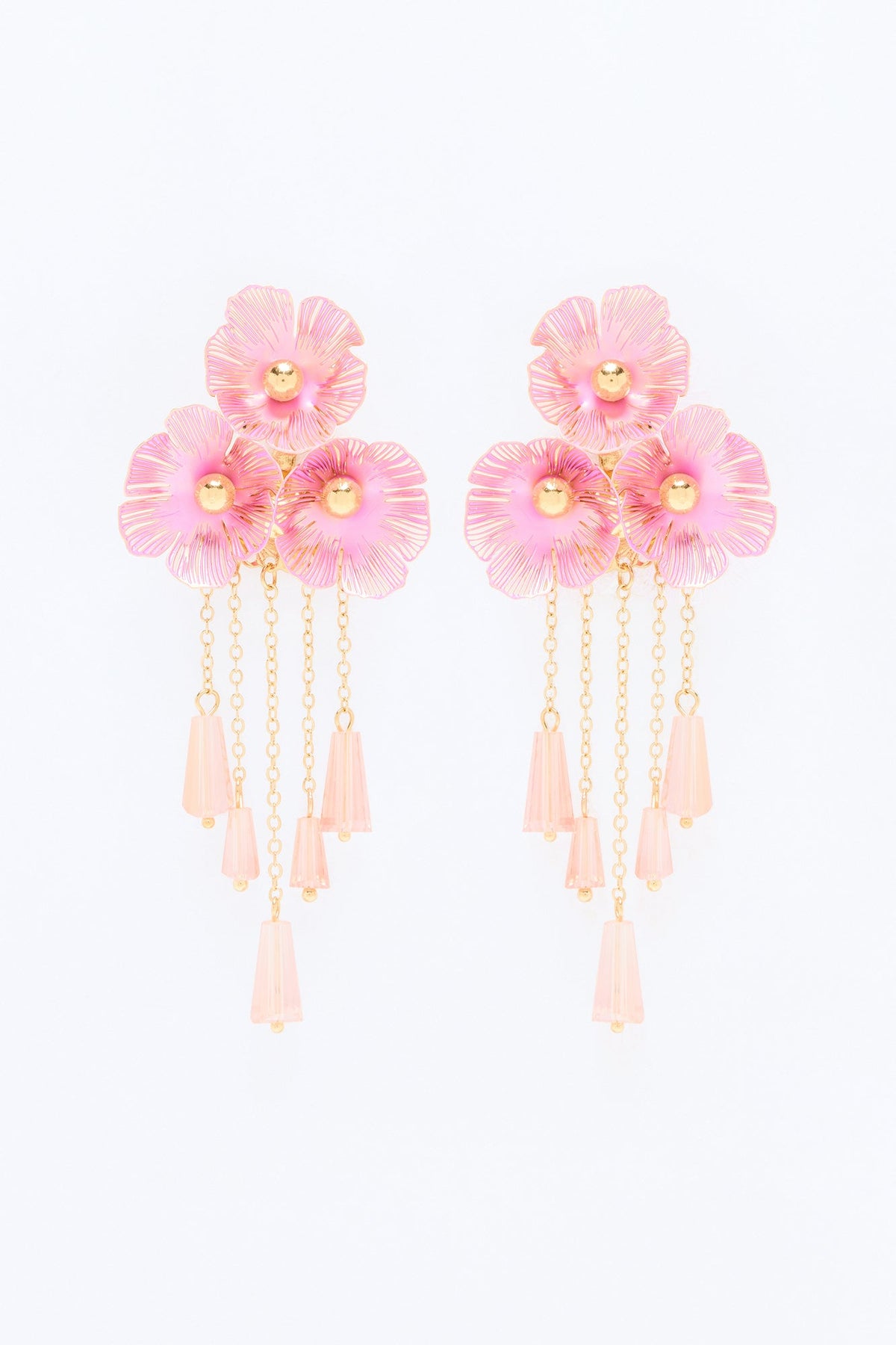 Everything I Am Drop Earrings - Gold/Pink