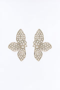 Crystal Garden Stud Earrings - Silver