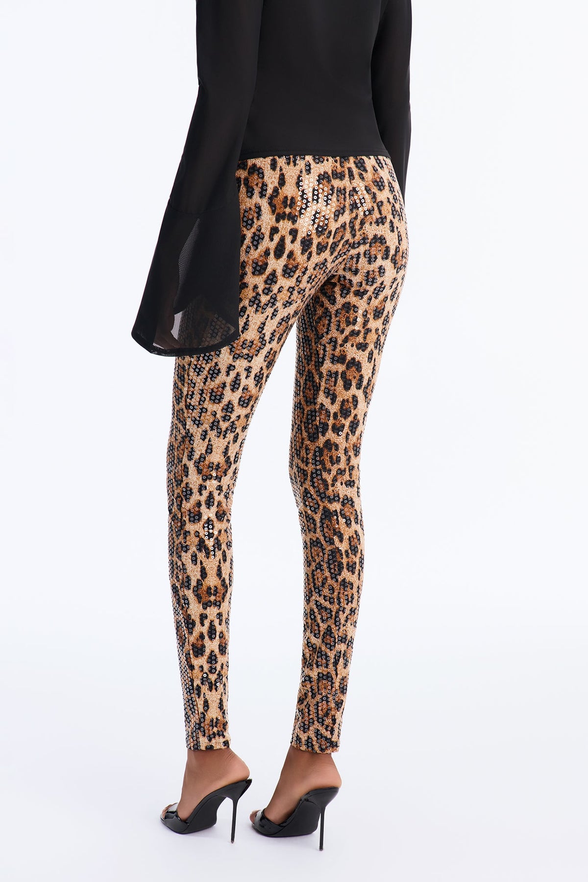 Stassie Low Rise Sequin Embellished Legging - Leopard