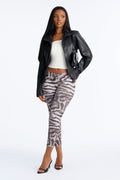 Lychee Low Rise Printed Mesh Legging - Black/combo