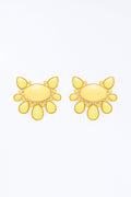 Catch The Light Jeweled Earrings - Yellow