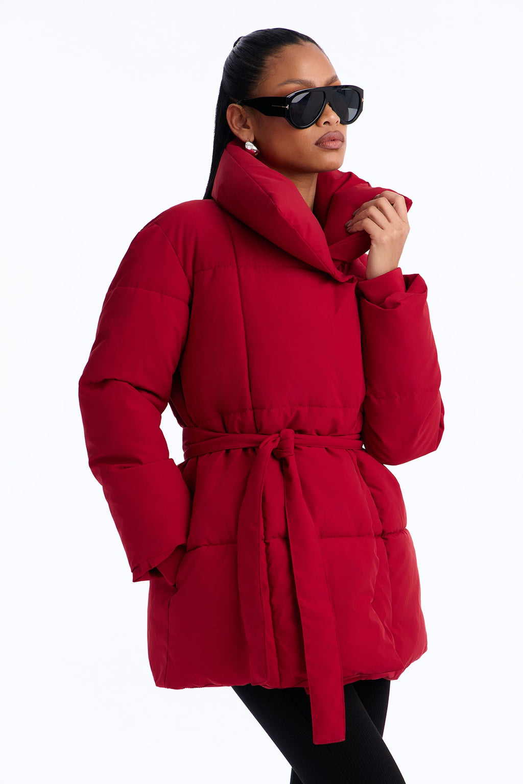 Mellow Mood Puffer Jacket - Red