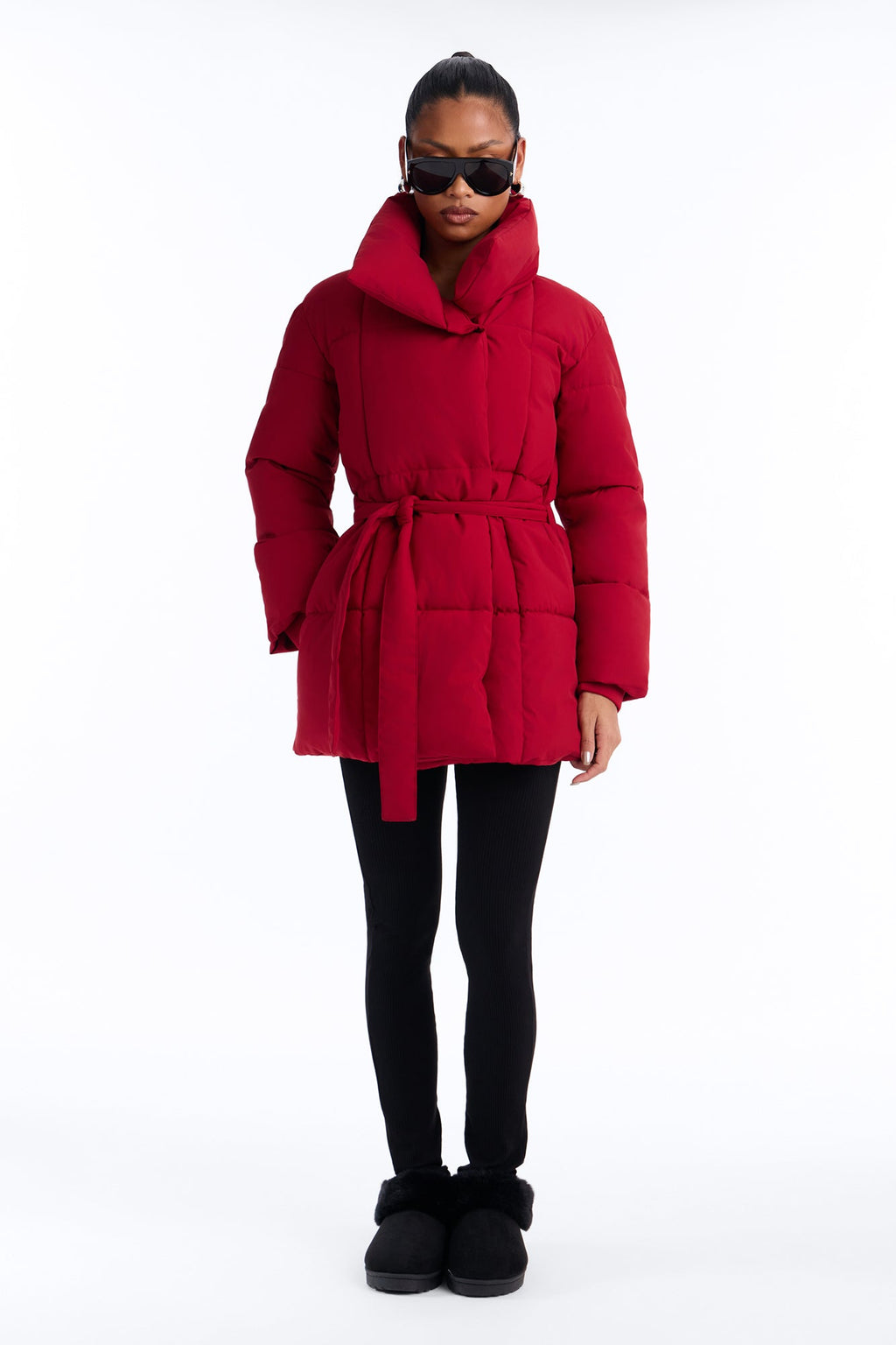 Mellow Mood Puffer Jacket - Red