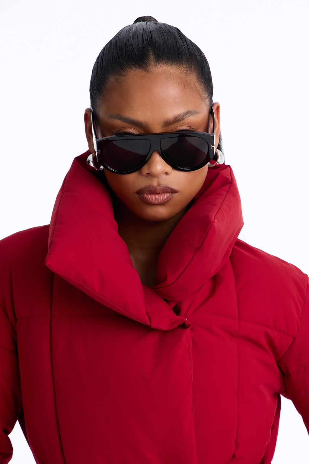 Mellow Mood Puffer Jacket - Red