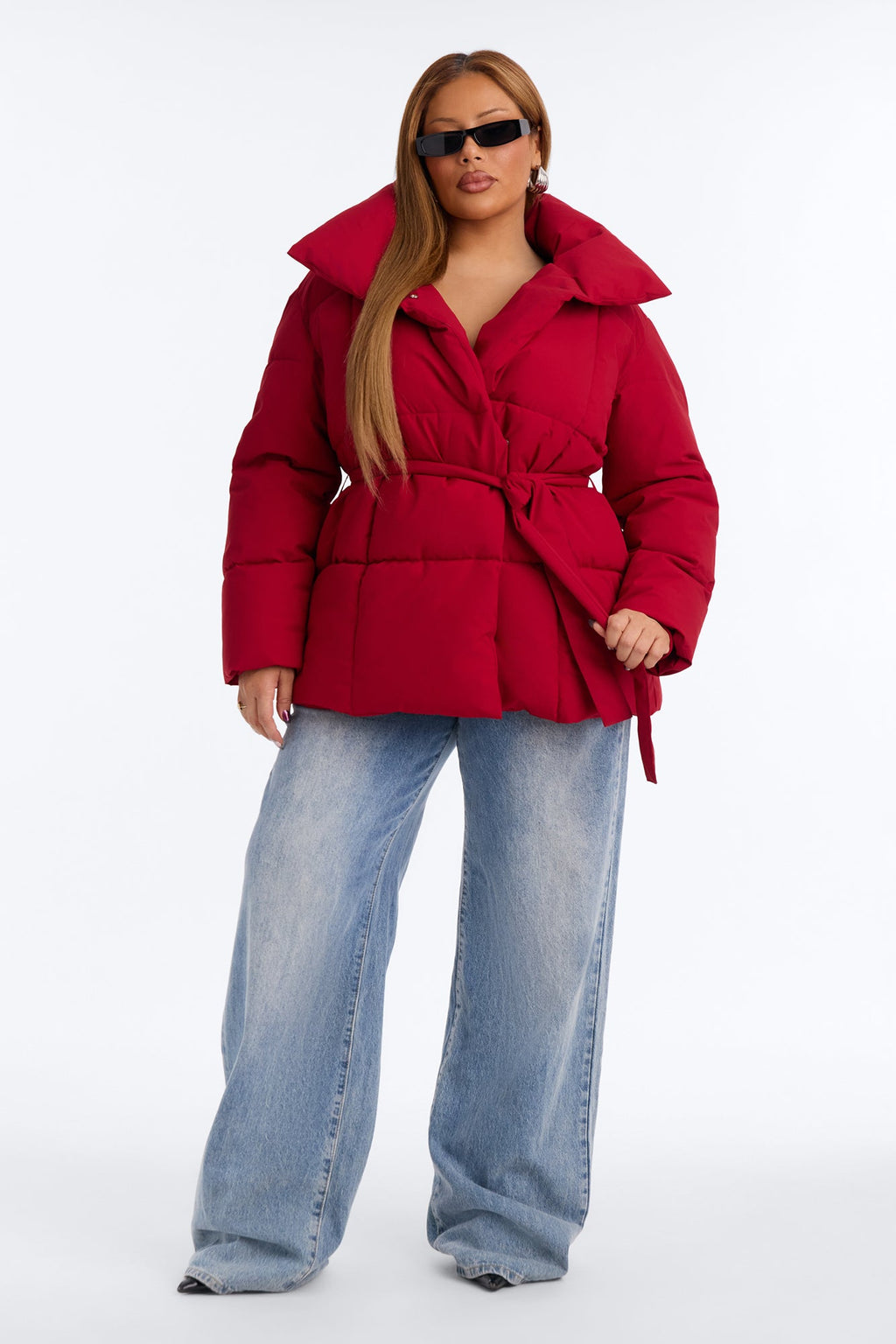 Mellow Mood Puffer Jacket - Red