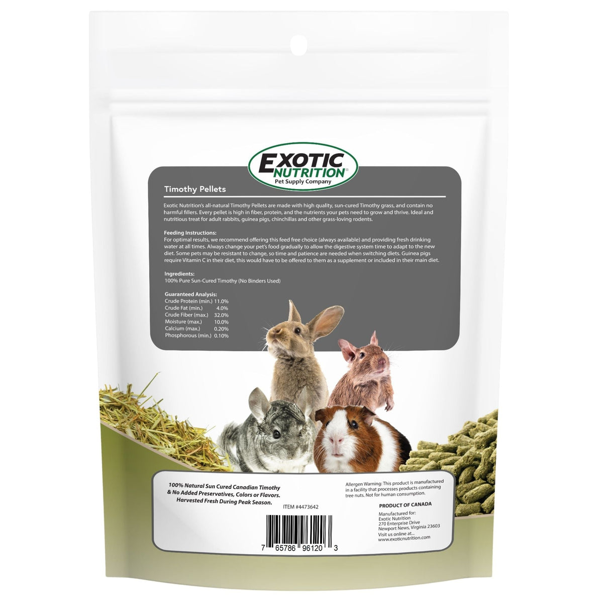 Timothy Pellets Rabbit & Guinea Pig Food