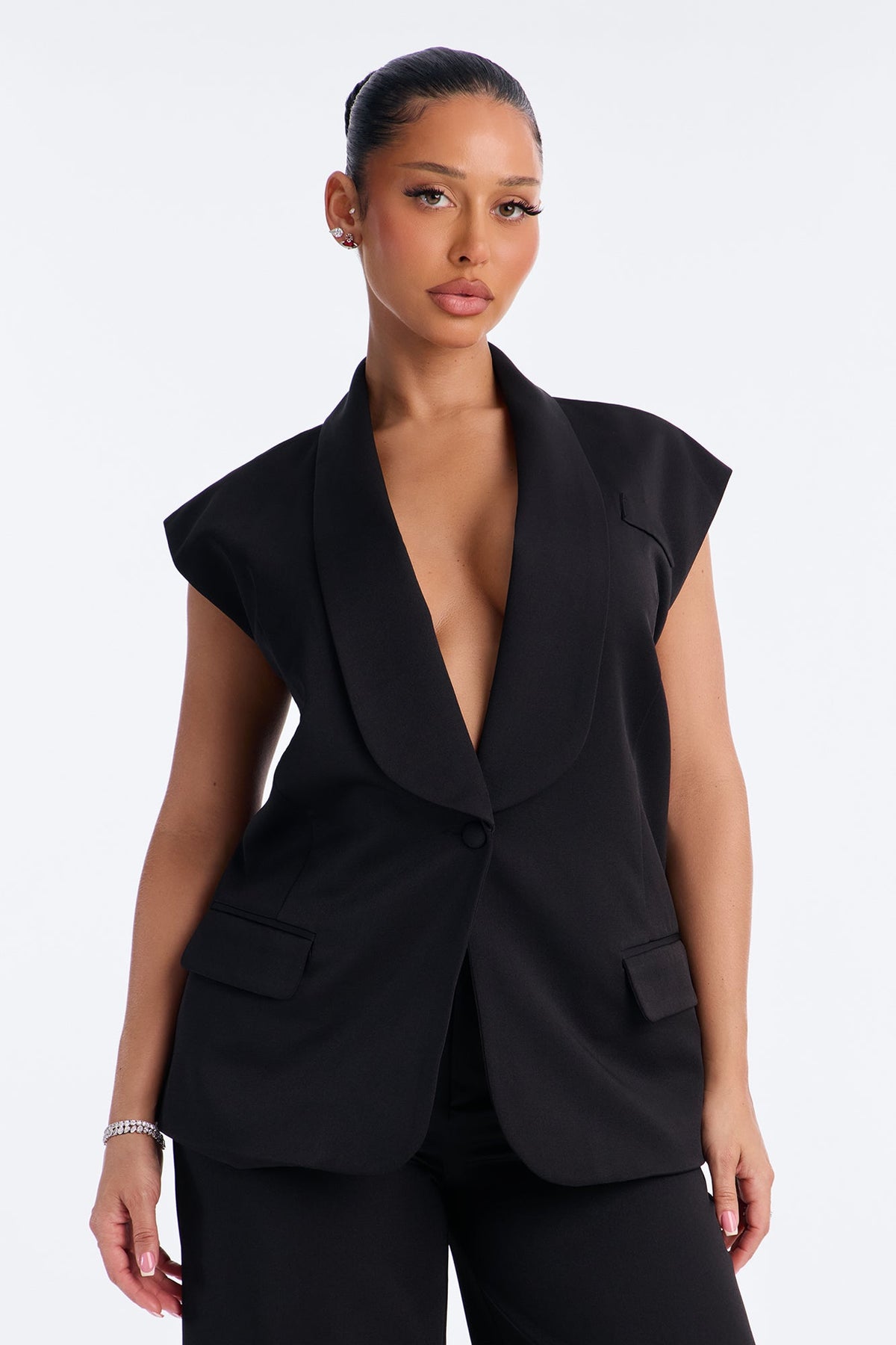 Effortless Edge Pant Set - Black