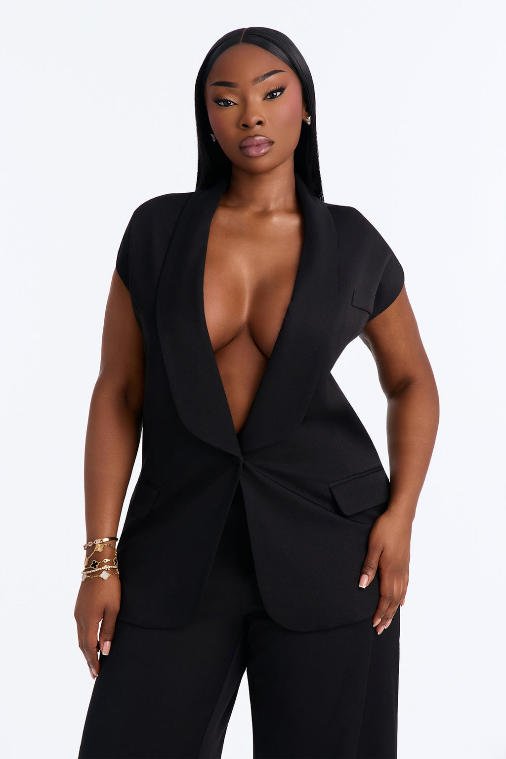 Effortless Edge Pant Set - Black