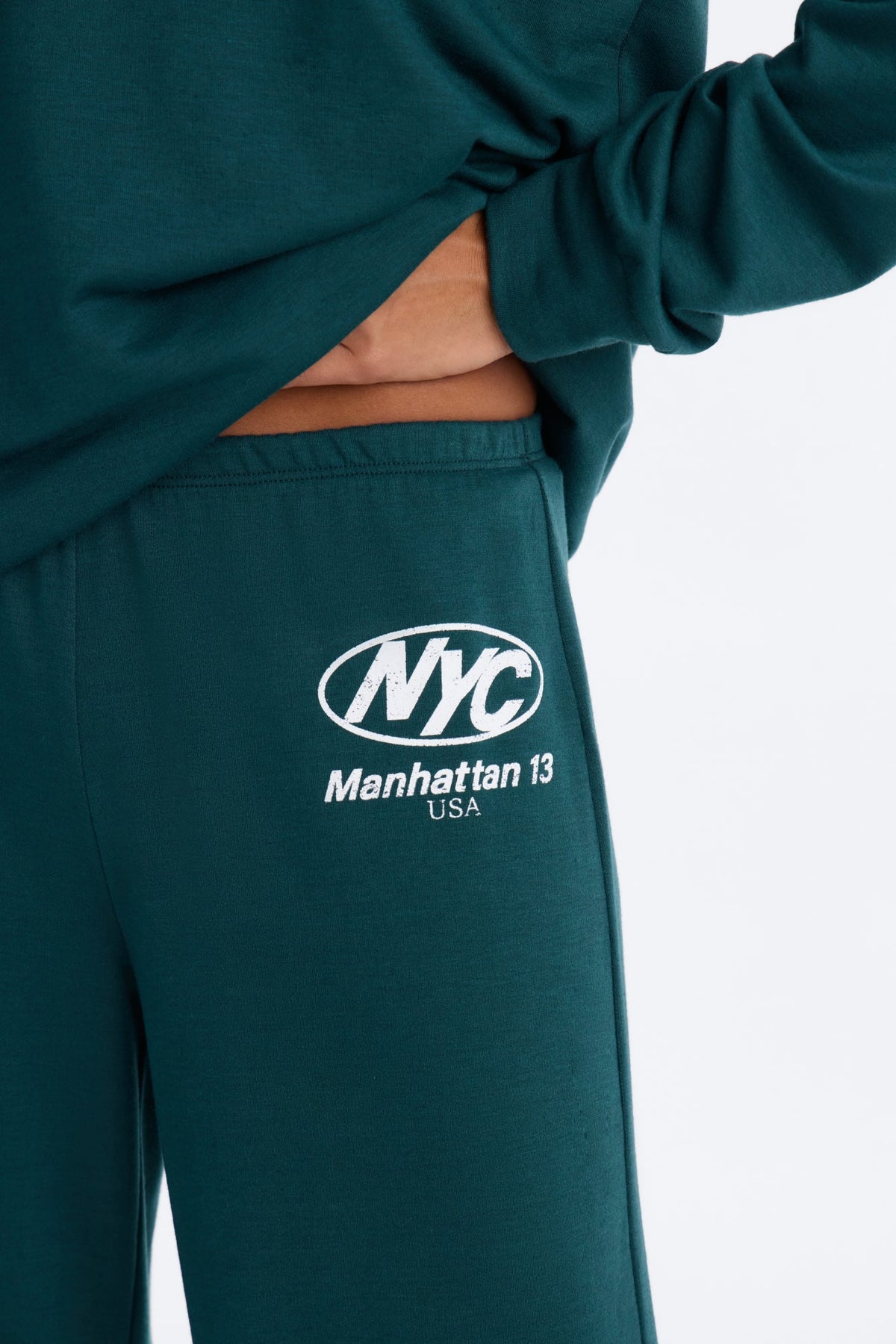 NYC Energy Wide Leg Pant Set - Hunter