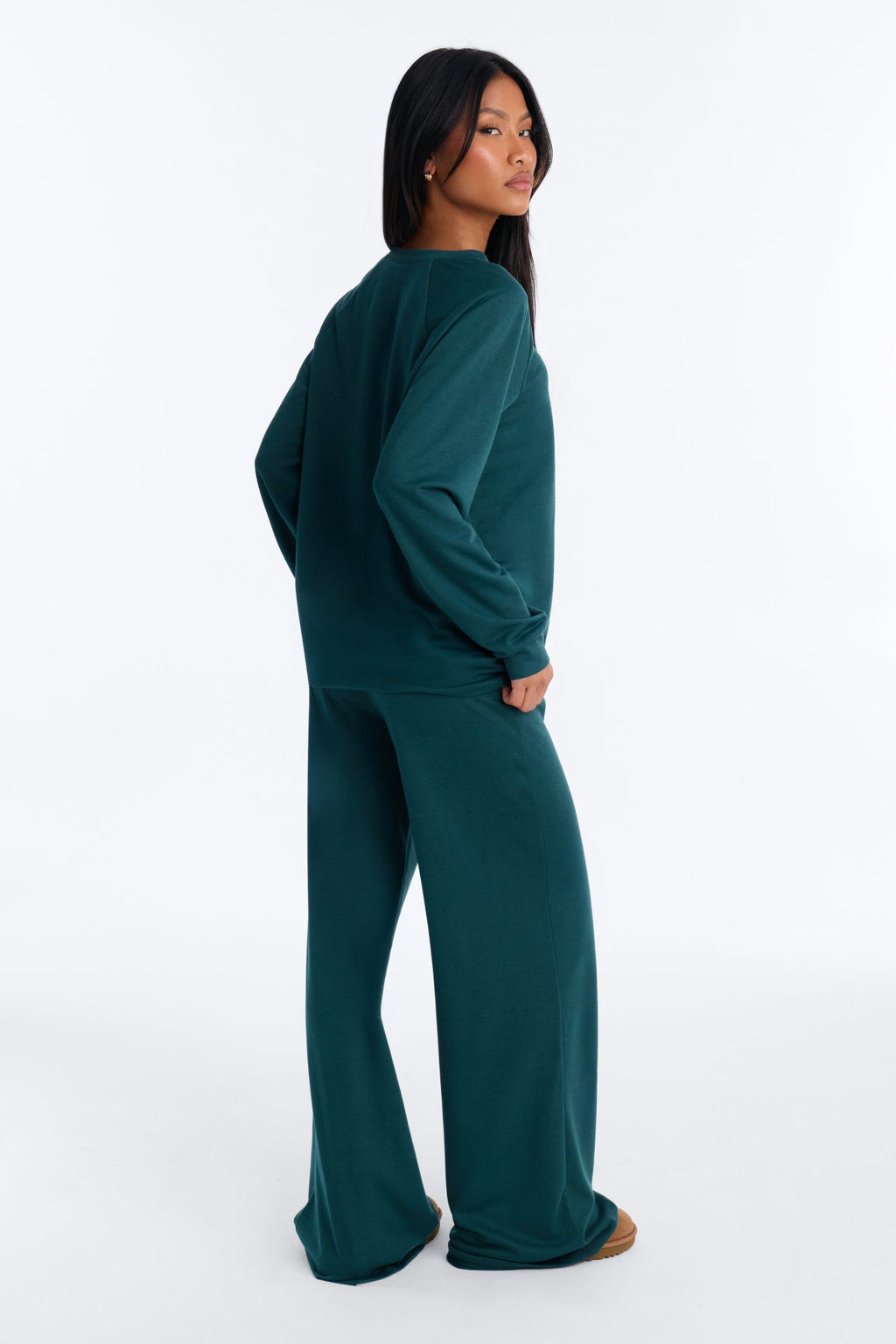 NYC Energy Wide Leg Pant Set - Hunter