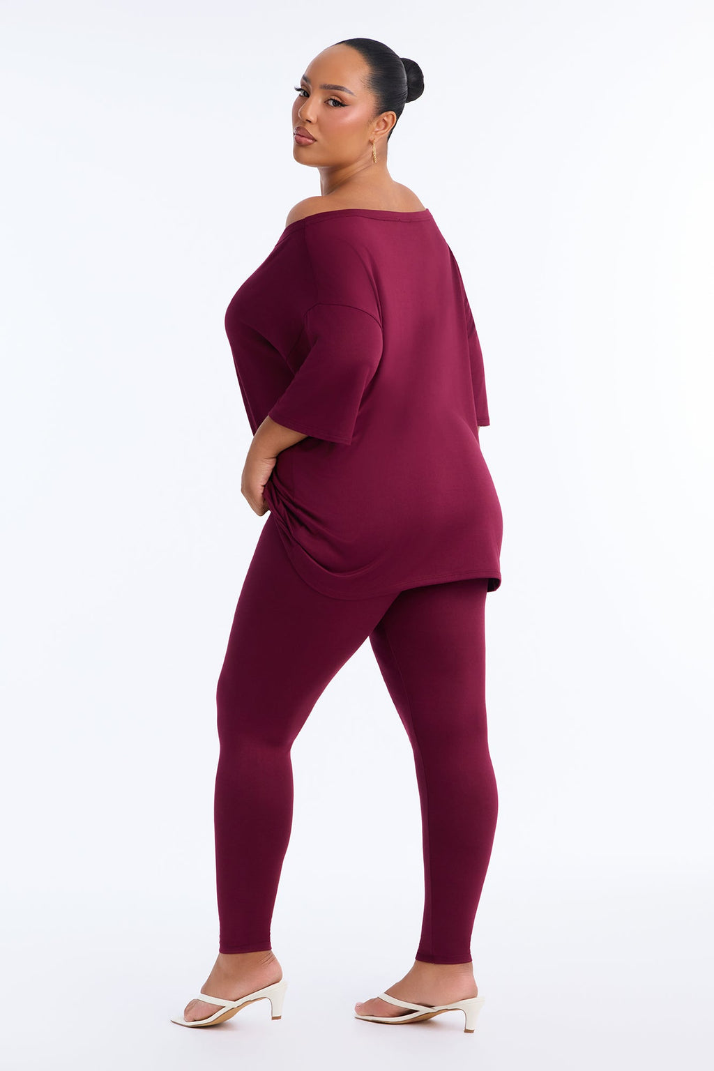 Malibu Beach Club Leggings Set - Burgundy