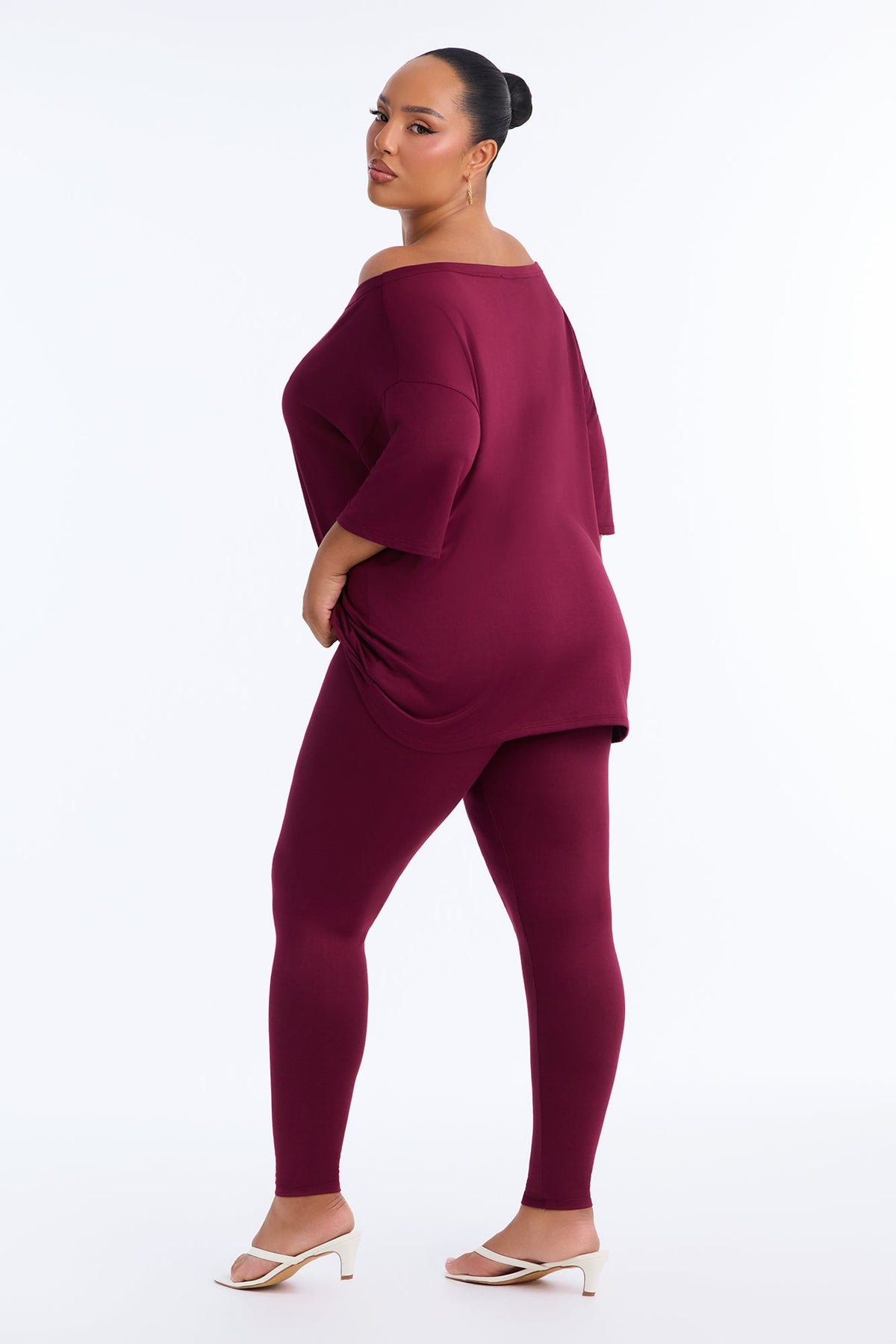 Malibu Beach Club Leggings Set - Burgundy