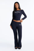 West Coast Weekend Flare Pant Set - Navy