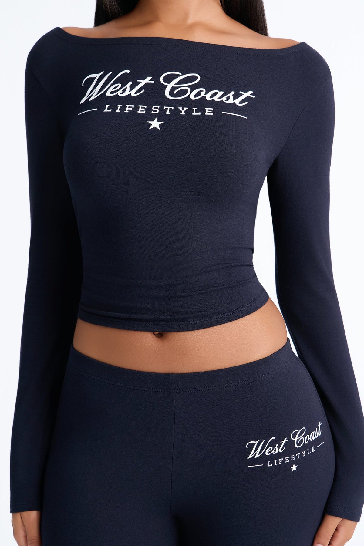 West Coast Weekend Flare Pant Set - Navy