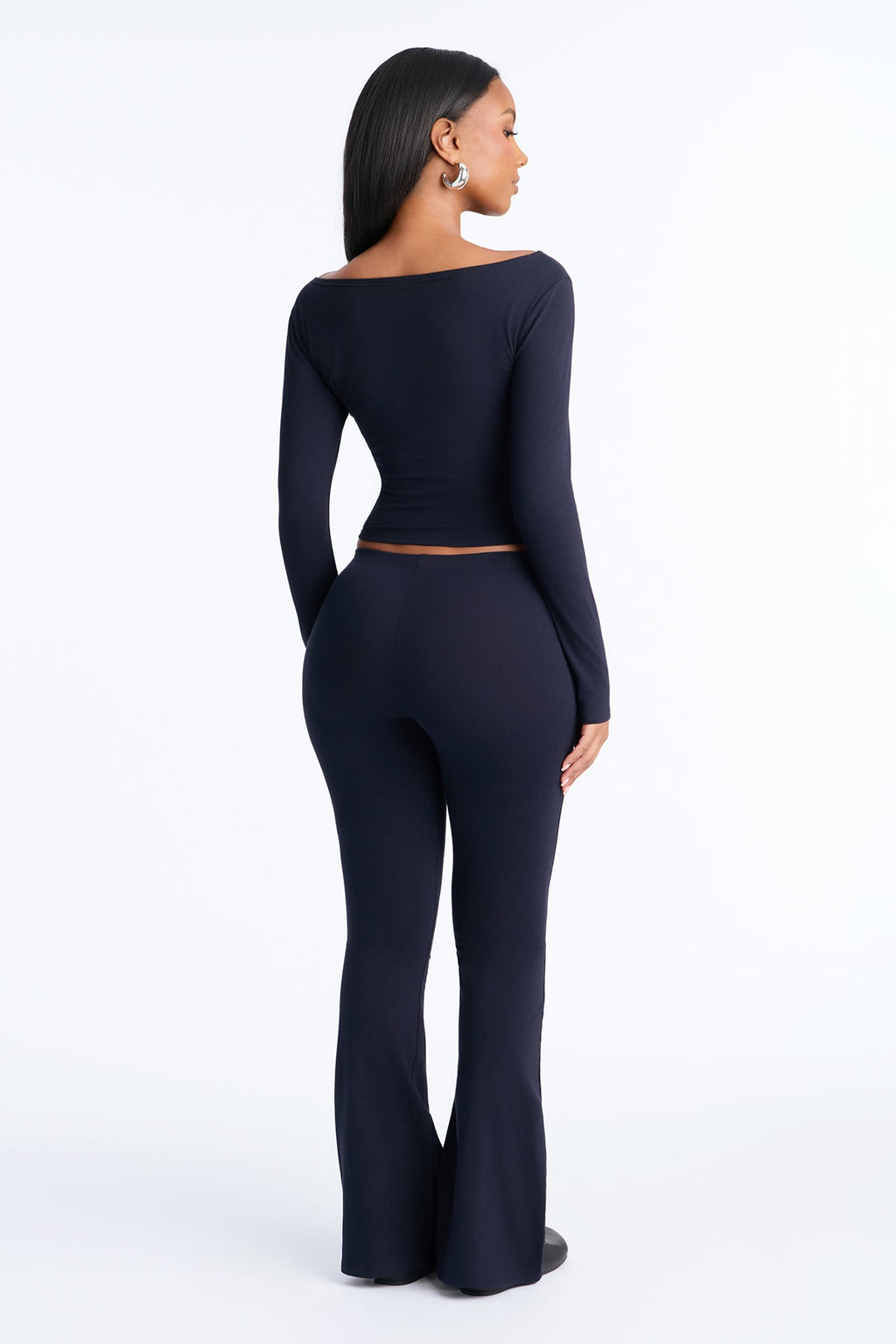 West Coast Weekend Flare Pant Set - Navy
