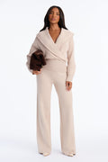 Jules Sweater Wide Leg Pant Set - Taupe