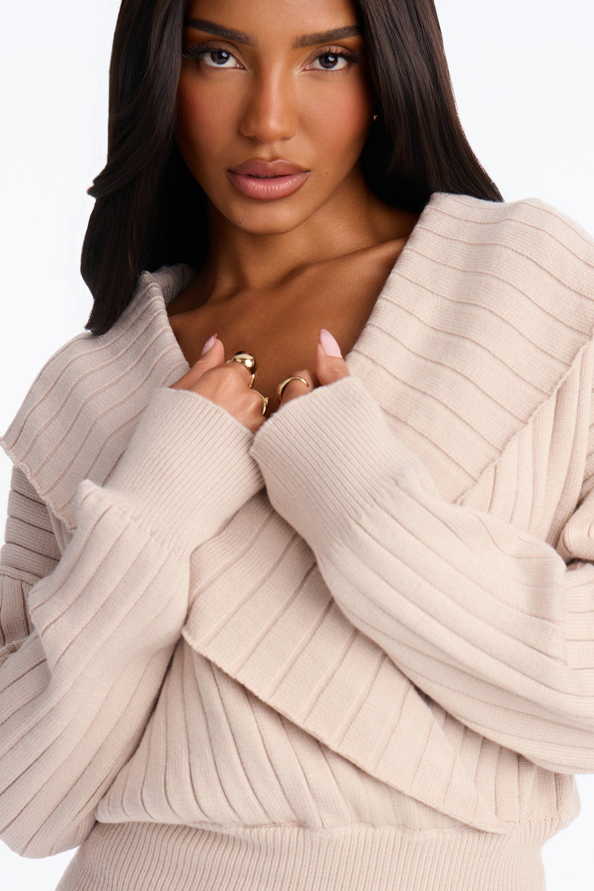 Jules Sweater Wide Leg Pant Set - Taupe