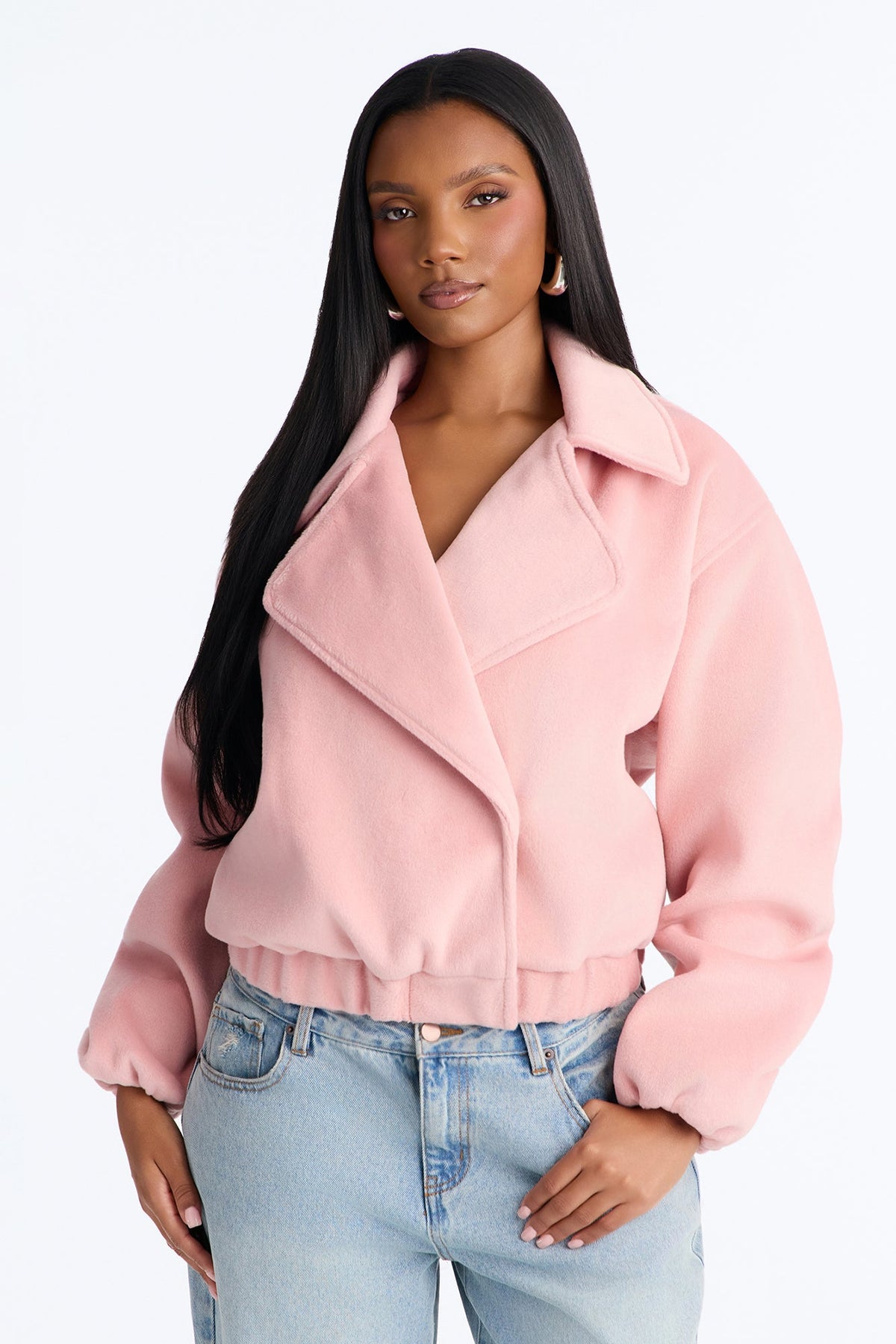 Oaklynn Oversized Slouch Coat - Pink