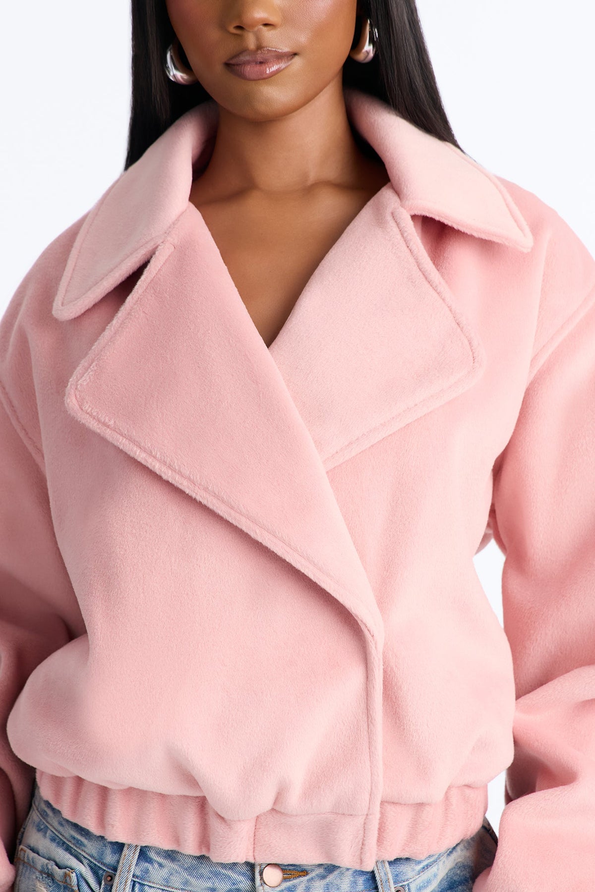 Oaklynn Oversized Slouch Coat - Pink