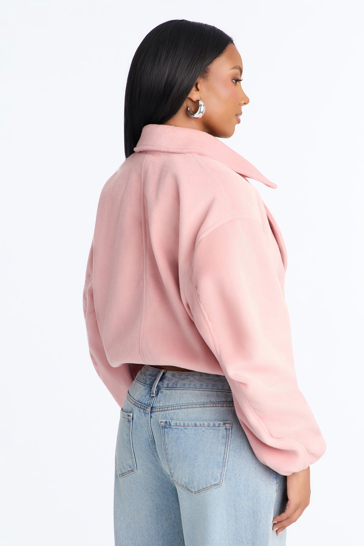 Oaklynn Oversized Slouch Coat - Pink