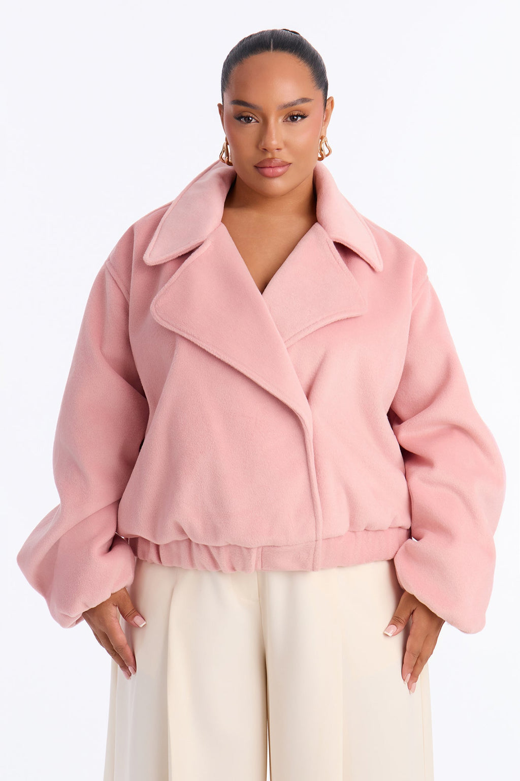 Oaklynn Oversized Slouch Coat - Pink