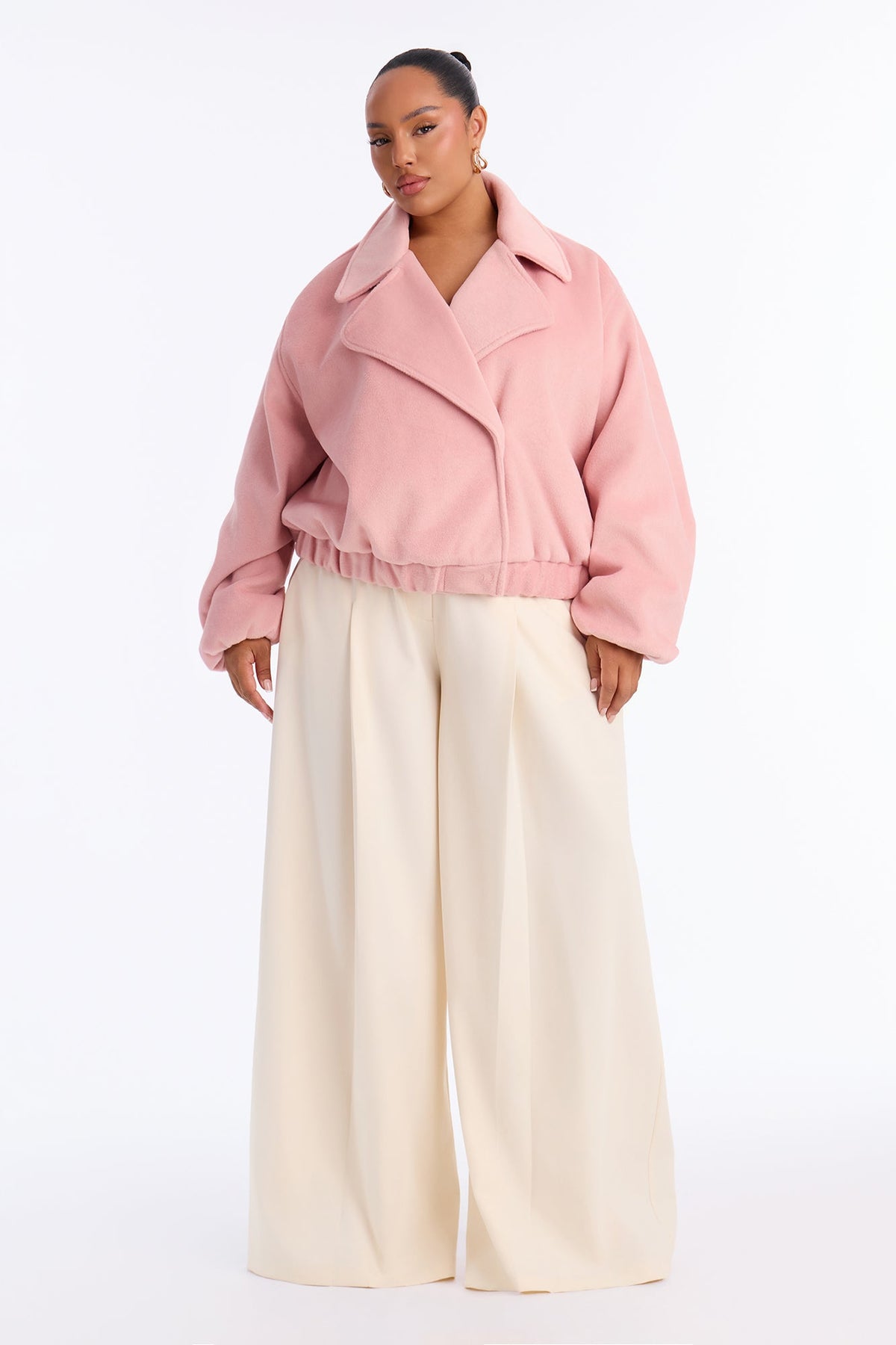 Oaklynn Oversized Slouch Coat - Pink