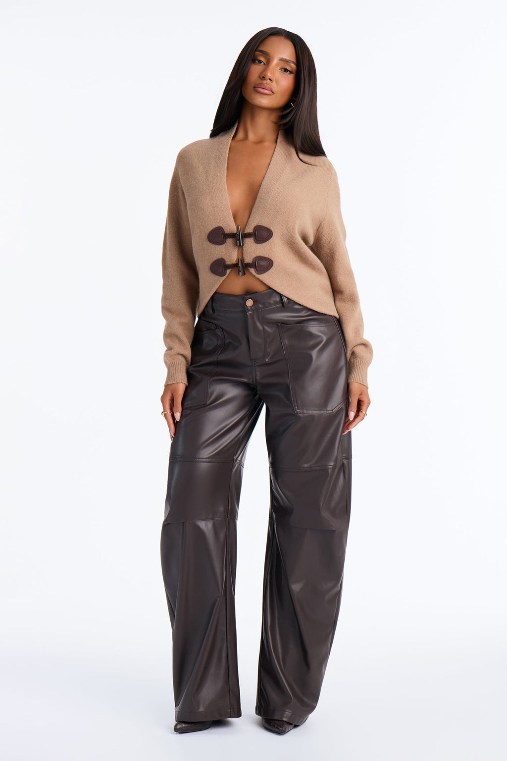 Crisp Winds Toggle Button Cardigan - Taupe