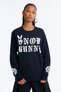 Snow Bunny Long Sleeve Tee - Black