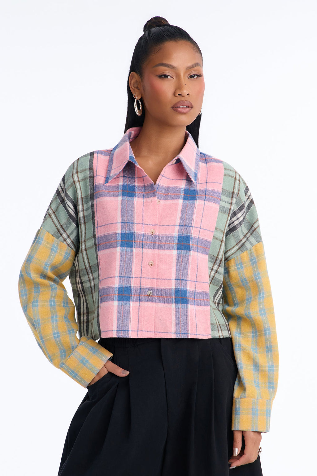 Bonfire Nights Flannel Shirt - Pink/combo