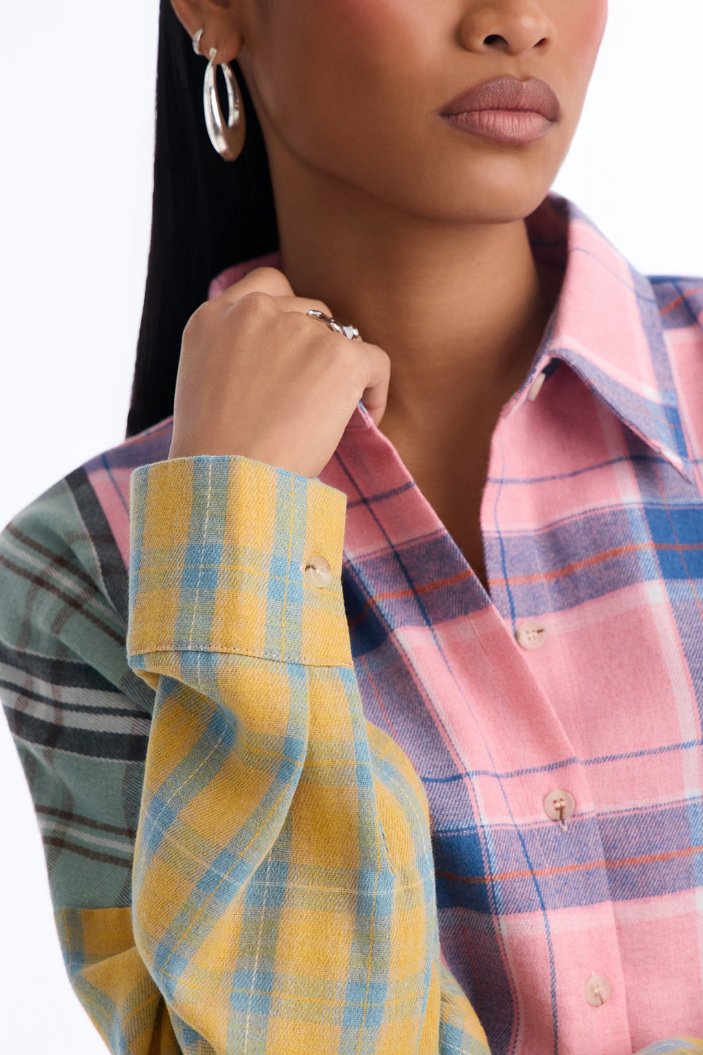 Bonfire Nights Flannel Shirt - Pink/combo