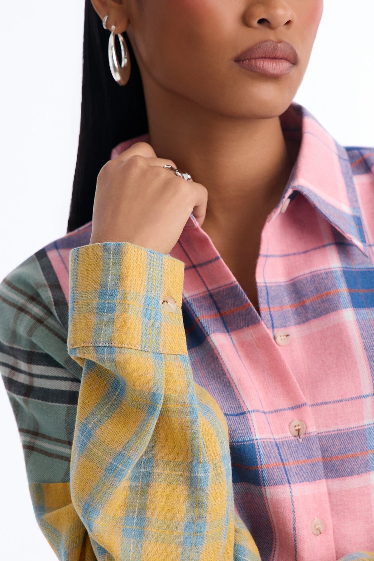 Bonfire Nights Flannel Shirt - Pink/combo