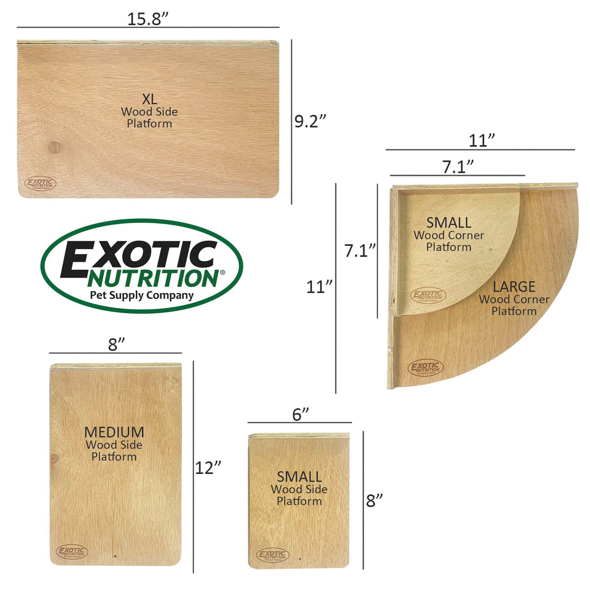 Wood Platform Set (3 Pack)