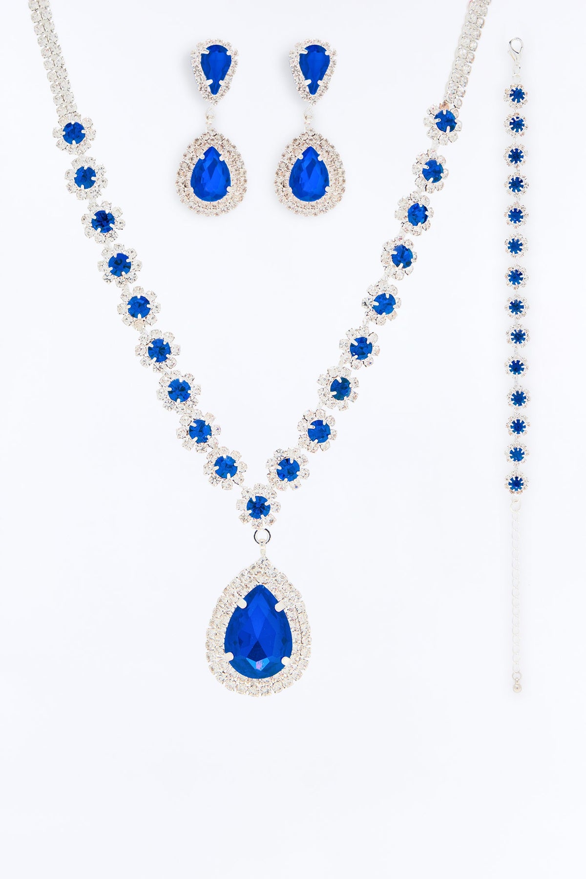 Under The Moonlight 3 Piece Jewelry Set - Silver/Blue