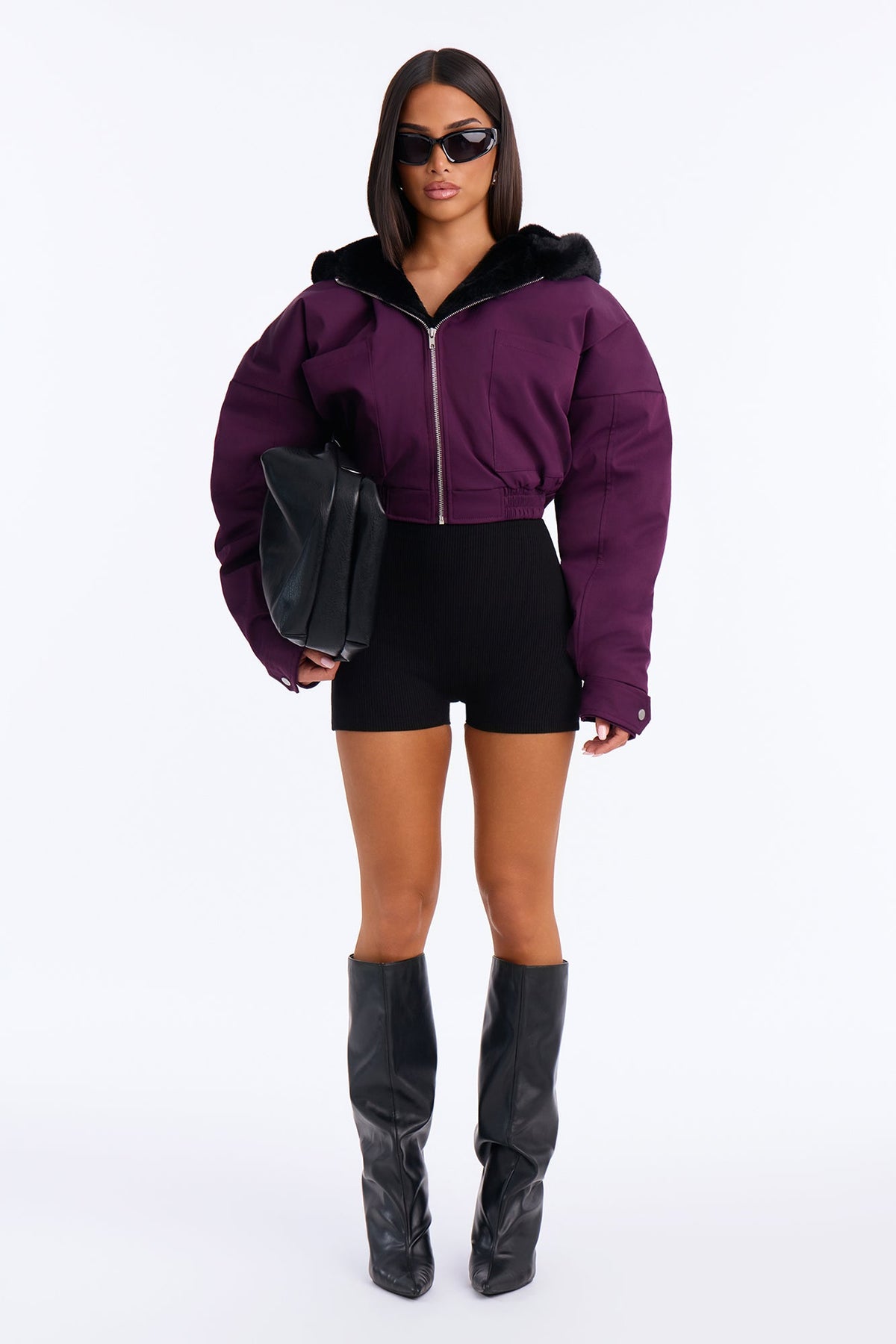 Don't Keep Your Cool Puffer Jacket - Plum